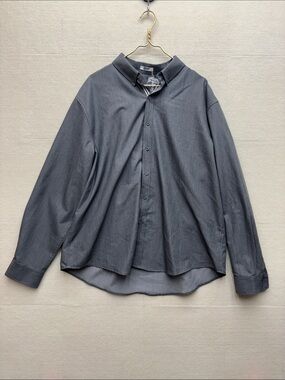 Coofandy Men's Casual Button-Up Shirt in Charcoal Gray 2XL